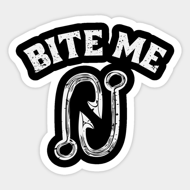 Bite Me Fishing Sticker by sunima